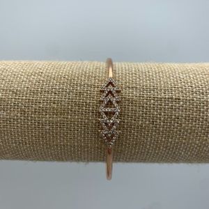 Stella & Dot Pave Triangle Cuff Rose Gold Bracelet